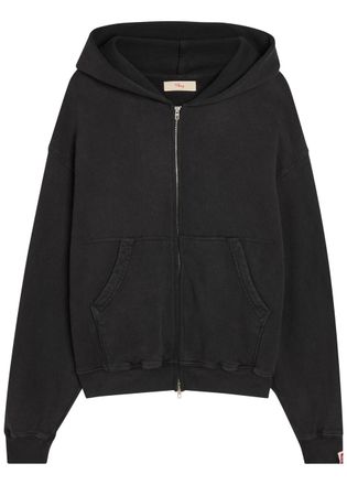 Cherry Los Angeles Zip-up Cotton Sweatshirt - Black - XL