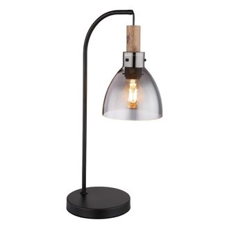Globo Lighting L&aacute;mpara De Mesa - Mattea - Negro - Vidrio Vidrio Ahumado - Globo