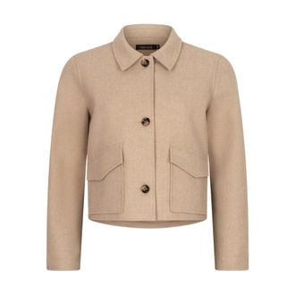 Ydence Ydence - Adina Jacket - Dames - Jassen - Beige - Maat: L Acryl