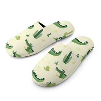 Generic Alligators Cactus Mens House Slippers Slip Indoor Slipper On Shoes Warm Outdoor