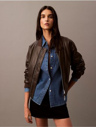 Calvin Klein Jeans Calvin Klein Womens Loose Denim Button-Down Shirt - Blue - XS