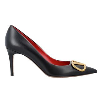Valentino Pumps, female, Black, Size: 9 US Vlogo Pointed Toe Slingback Pump