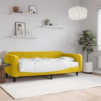vidaXL Furniture Limited - Sof&aacute; Cama Con Colch&oacute;n Terciopelo Amarillo