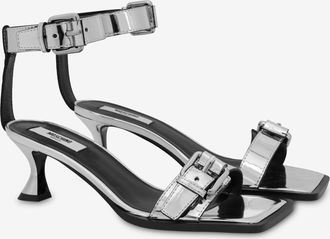 Moschino Sandali effetto specchio - Argento