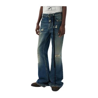 Ann Demeulemeester Wide Jeans, female, Blue, Size: W26 Toos Jeans