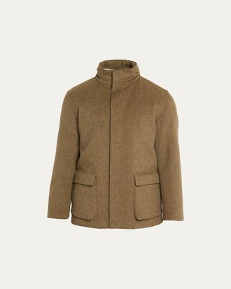 Loro Piana Mens Winter Voyager Baby Cashmere Caban Jacket