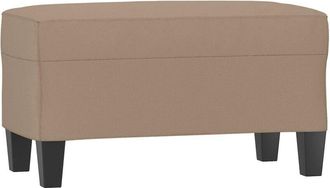 vidaXL Banco de cuero sintético color capuchino 70x35x41 cm vidaXL