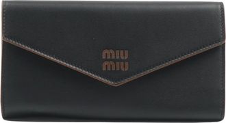 Miu Miu Wallets & Cardholders, female, Black, Size: ONE SIZE Small leather wallet