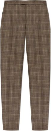Alexander McQueen Broeken, Heren, Bruin, XL, Wol, Wool Plaid Broeken