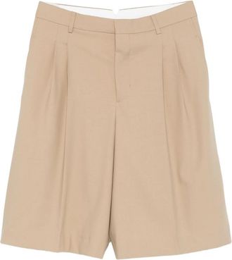 Ami Wide Leg Pleated Shorts