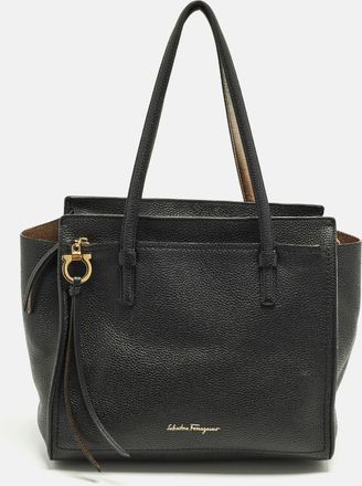 Ferragamo Amy Black Leather Tote