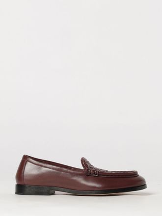 Bottega Veneta Silenzio Intrecciato Leather Loafers with Low Heel