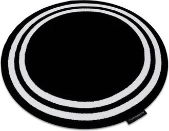 RugsX Rugsx - Tappeto hampton Inquadrata cerchio nero black rotondo 120 cm