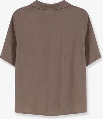 Hev&ograve; Womens Shirt Modal Blend Beige