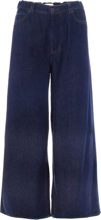 Max Mara Zattera Wide Jeans - Dames - Loose Fit Jeans - Blauw - XS - Katoen - Jeans