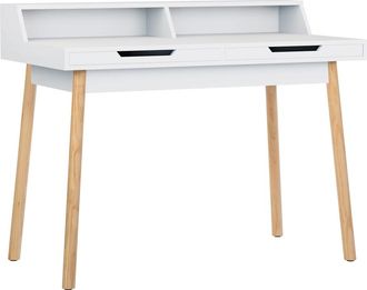 Clp Escritorio con 2 Cajones en Madera Blanco