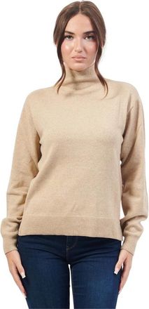 A|X Armani Exchange Gouden trui met metallic draad - Dames - Coltruien - Geel - XL - Wol - Truien & Vesten