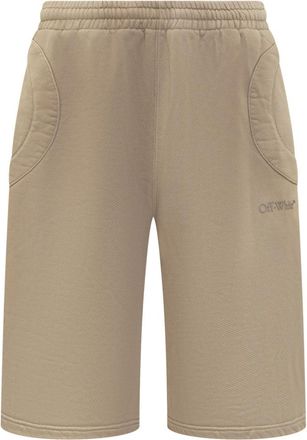 Off-white Beige Logo Shorts