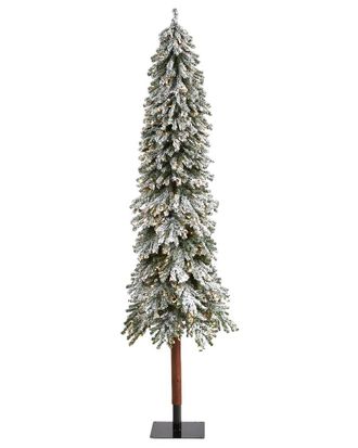 Nearly Natural 8Ft. Flocked Grand Alpine Artificial Christmas Tree