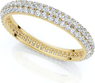 Pompeii3 1Ct Pave Diamond Eternity Ring 14k Gold Lab Grown