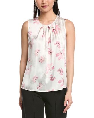 Anne Klein Pleated Neck Blouse