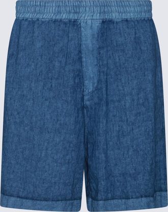 Burberry Blue Linen Shorts