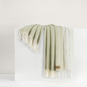 Lands Downunder Fiji Stripe Throw in White Sage at Nordstrom