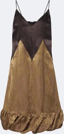 Ferragamo Satin and brocade slip dress