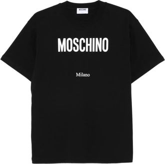 Moschino T-shirt in cotone con logo - Nero
