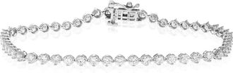 Vir Jewels 3 cttw Lab Grown Diamond Tennis Bracelet in 14K White Gold 7 Inch For Women