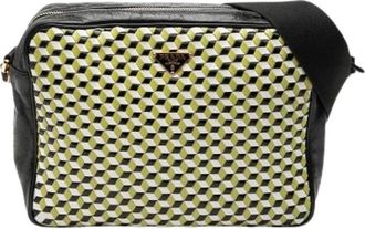 Prada Pre-owned Cross Body Bags, female, Yellow, Size: ONE SIZE Pre-owned Leather Crossbody Bag