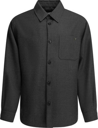 Valentino Hombre, Camisas, Gris, Talla: L