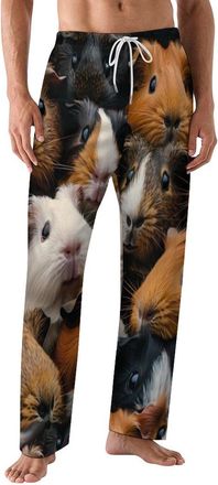 Generic Cute Guinea Pigs Mens Pajama Pants Casual Lounge Pants Pjs Bottoms Sleepwear Trousers Lightweight Sleep Pants