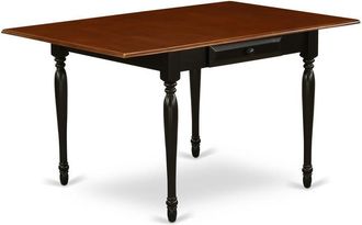 East West Furniture Dining Table Black & Cherry, MZT-BCH-T