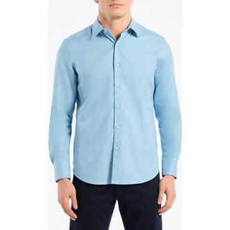 Robert Graham Odyssey Classic Fit Long Sleeve Stretch Cotton Button-Up Shirt in Glacier at Nordstrom Rack, Size X-Large