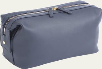 Royce Leather Monogrammed Large Leather Toiletry Bag