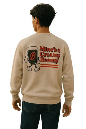 Generic Creamy Beamy Organic Irish Stout Jumper - Beamish-Inspired Sweatshirt (UK, Alpha, M, Regular, Regular, Khakis)