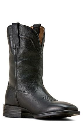 Ariat Alden Wide Square Toe Western Boot in Black at Nordstrom, Size 10.5