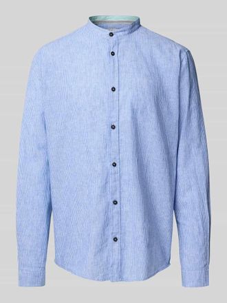 Tom Tailor Regular Fit Freizeithemd aus Leinen-Baumwoll-Mix in Blau, Gr&ouml;&szlig;e XL