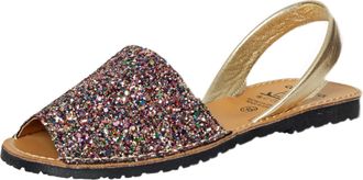 Avarcashop Avarcas Womens Genuine Leather Summer Sandals Glitter Espandrillos Menorquinas Menorca Sandals (Colourful, EU Shoe Size System, Adults, Women, Numeric