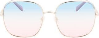 Longchamp 59mm Monogram Square Sunglasses in Gold/rainbow at Nordstrom Rack