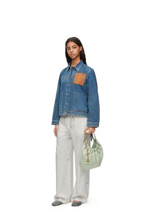 Loewe Luxury Workwear jacket in denim for female Size: 32 Material: Coton
