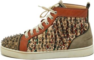 Christian Louboutin Louis spikes high-top sneakers - Toni neutri