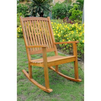 International Caravan Inc Acacia Large Rocking Chair