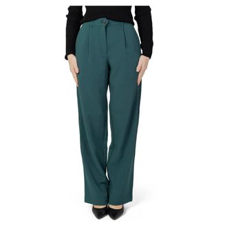Vila Vila, Broeken, Dames, Groen, S, Polyester, Bootcut Broek voor Dames