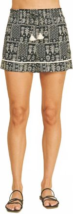 Pinch Design Print Woven Shorts In Black