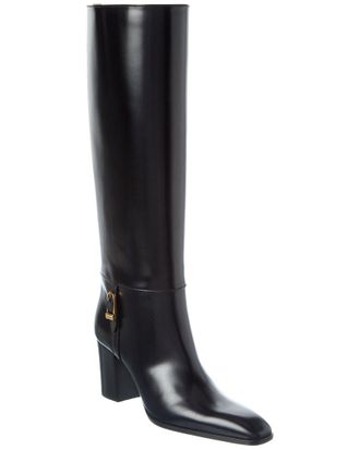 Saint Laurent Julia 70 Leather Knee-High Boot
