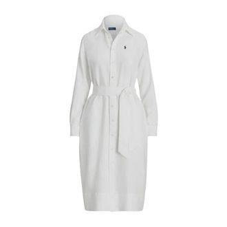 Polo Ralph Lauren Shirt Dresses, female, White, Size: 2XS Chemisier Dress