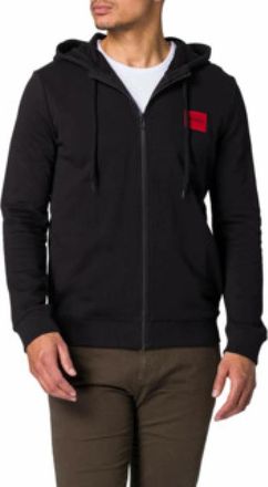 HUGO BOSS Heren Zwarte Sweatshirt Stijlvol Comfort - Heren - Vesten met rits - Zwart - 2XL - Hoodies & sweatvesten