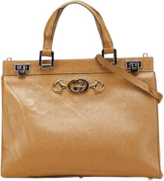 Gucci Pre-owned Handbags, female, Brown, Size: ONE SIZE Pre-owned Vintage Handbag